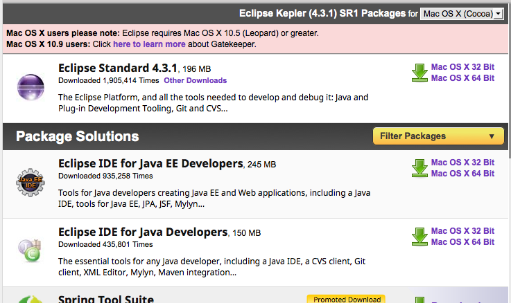 eclipse 4.3 download for mac